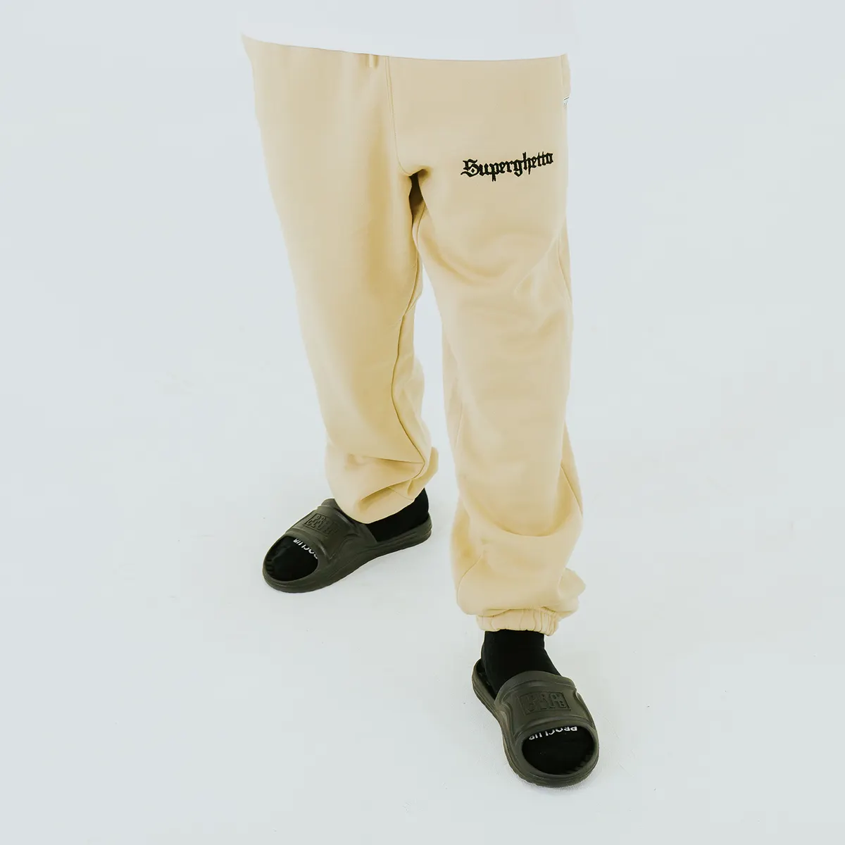 [90MDBD12] Buddy Superghetto Oyster White Heavyweight Basic Sweatpant 5