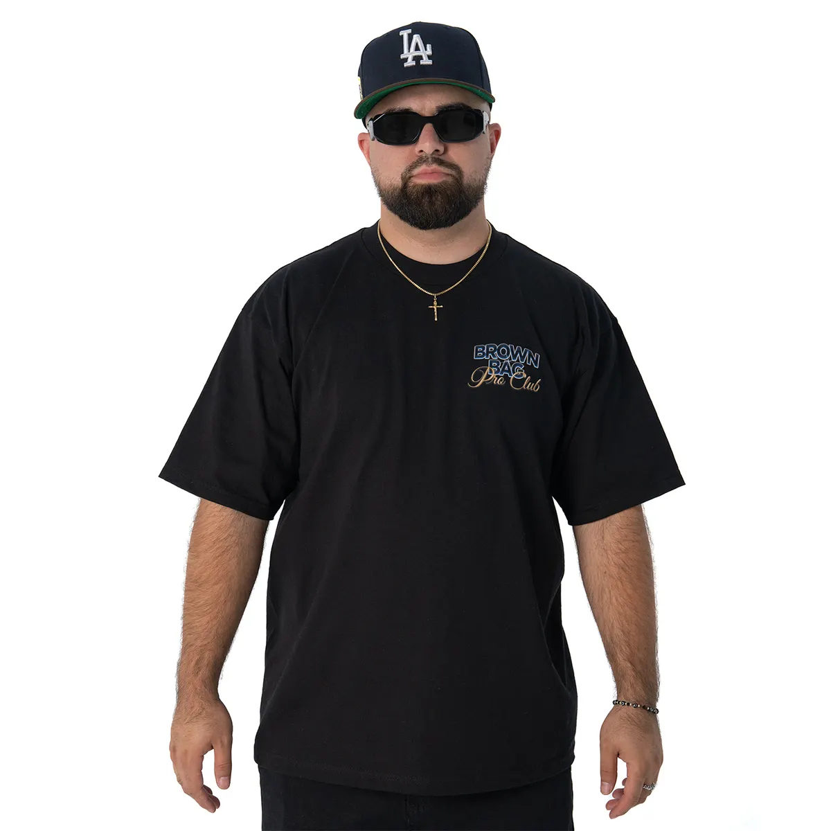 [90MDBB03] Brown Bag - Graphic Shirt - Black 7
