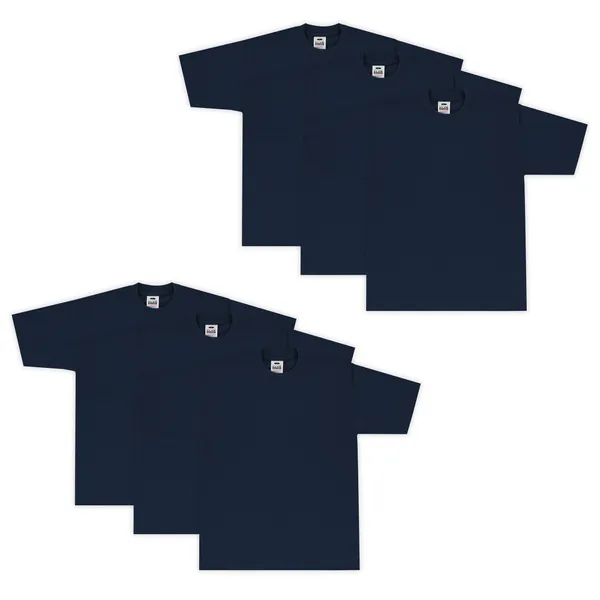 Men S/s(hw) Tee (6-pack) - Navy