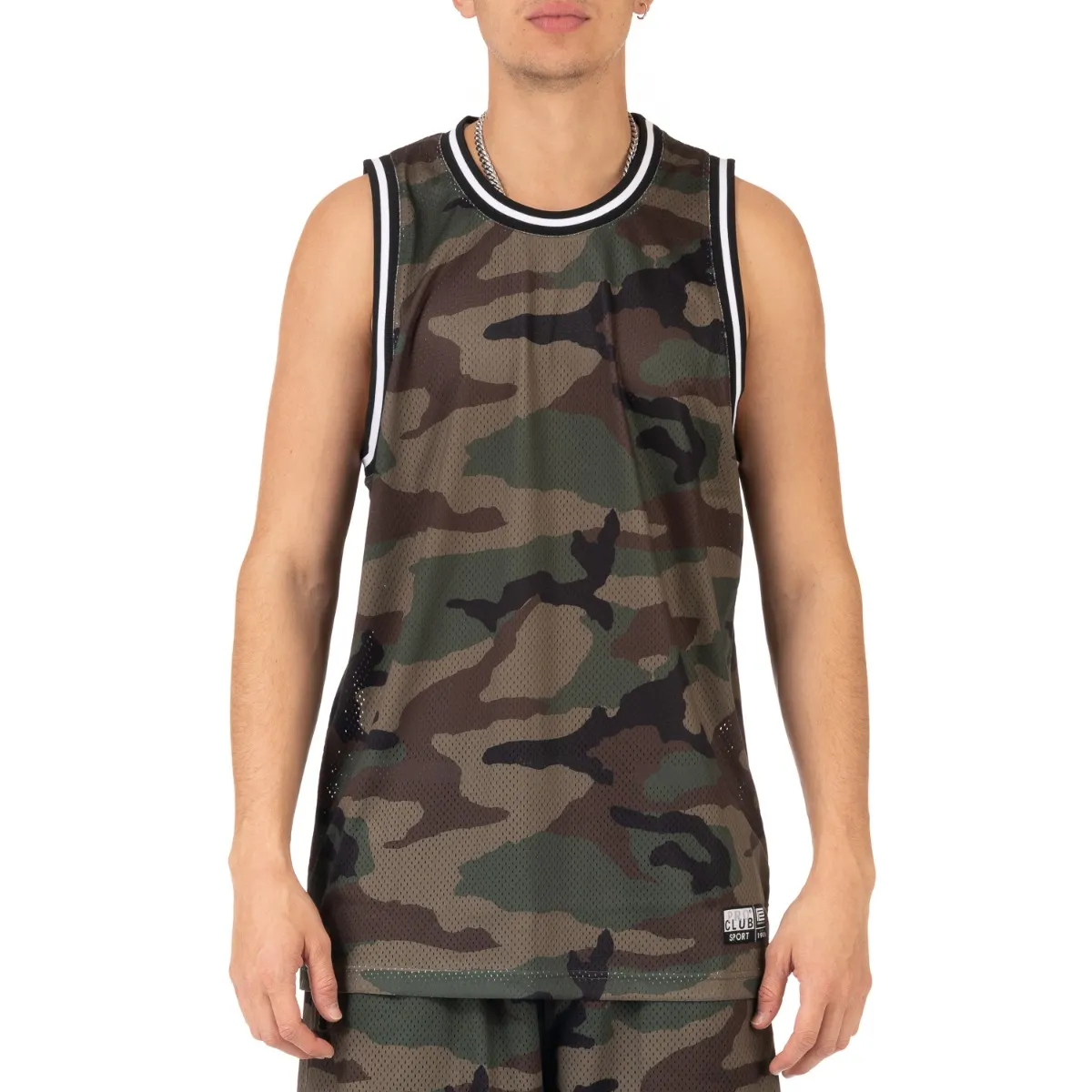 [11pc0203] Pro Club Men's Classic Camo Basketball Jersey 2