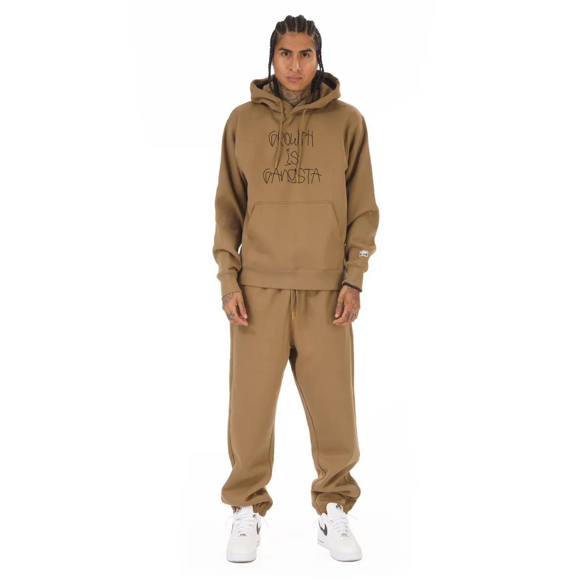 [90MDYH05] Yelohill Growth Is Gangsta Graffiti Logo Heavyweight Basic Hoodie 1