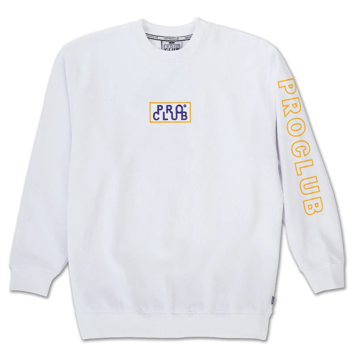 Pro Club Heavyweight Embroidered Crewneck Fleece Pullover Sweatshirt 1