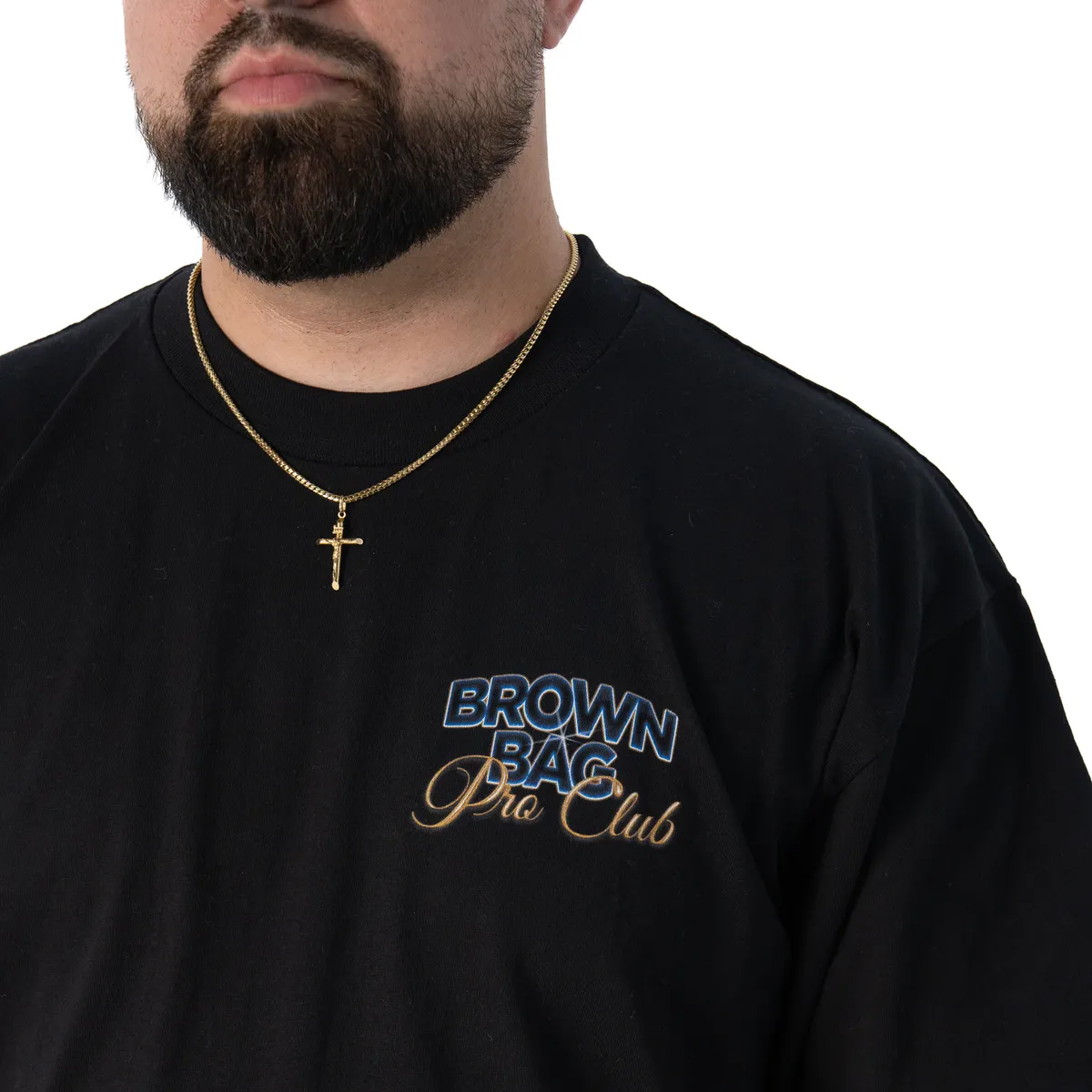 [90MDBB03] Brown Bag - Graphic Shirt - Black 2