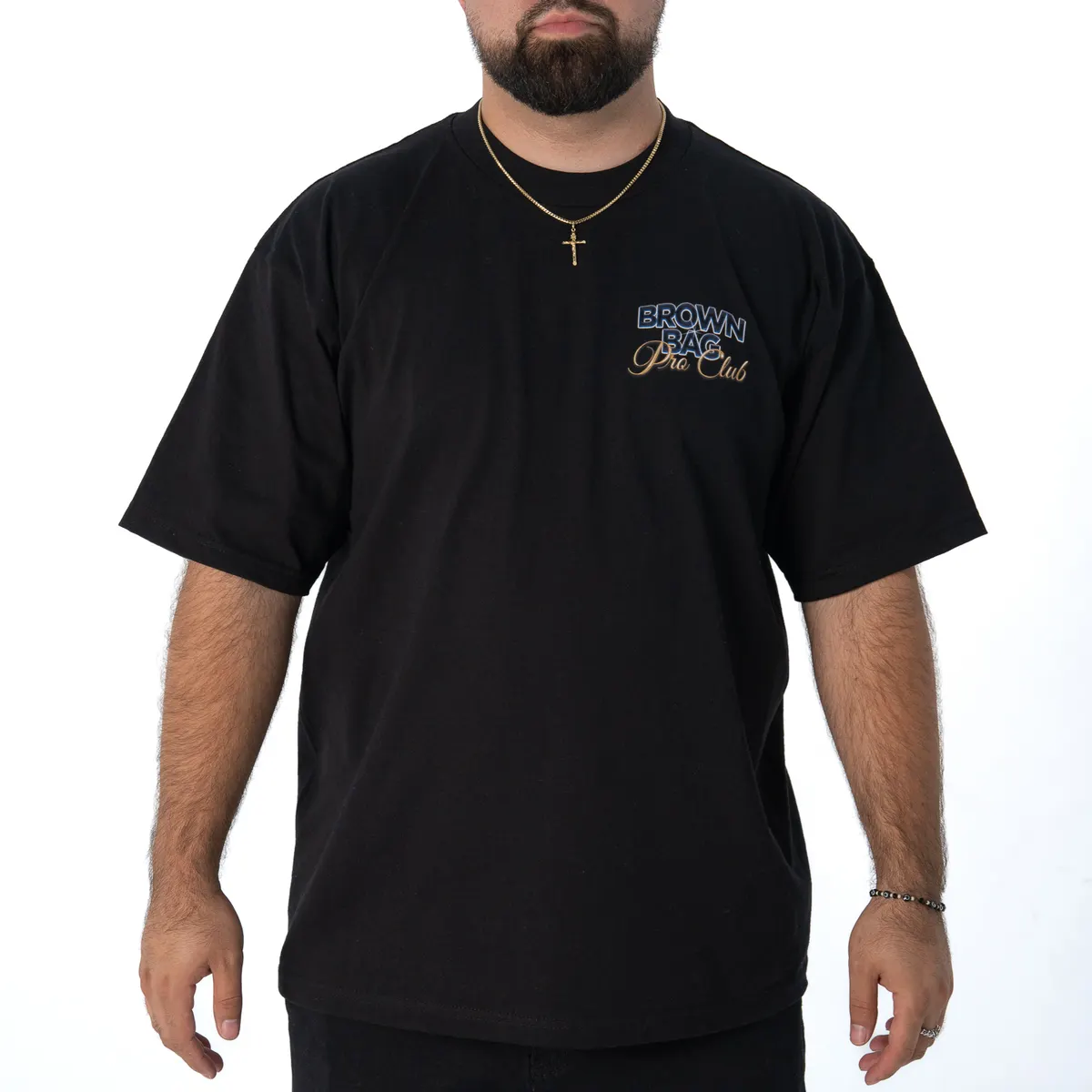 [90MDBB03] Brown Bag - Graphic Shirt - Black 8