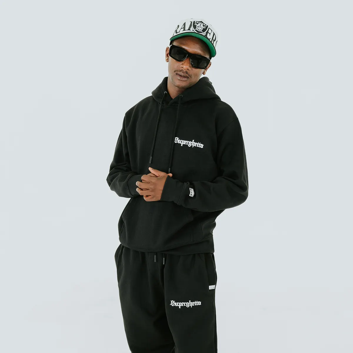 [90MDBD09] Buddy Superghetto Black Heavyweight Basic Hoodie 4