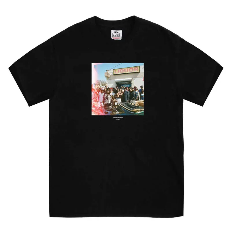 [90MDBD17] Buddy Superghetto Album Cover Black Heavyweight Tee 4