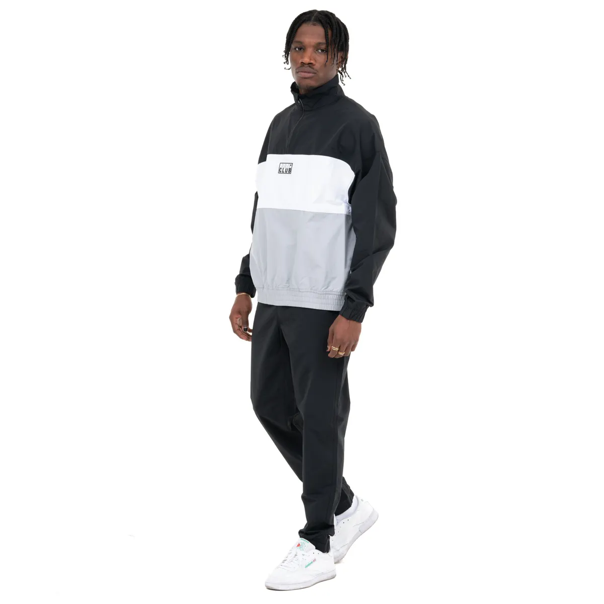 [22PC0302] Quarter Zip Tri-color Track Jacket 4