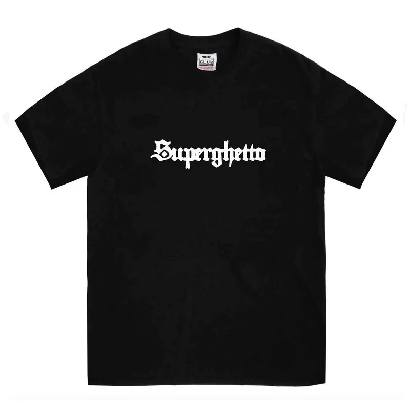 [90MDBD15] Buddy Superghetto Script Black Heavyweight Tee 8