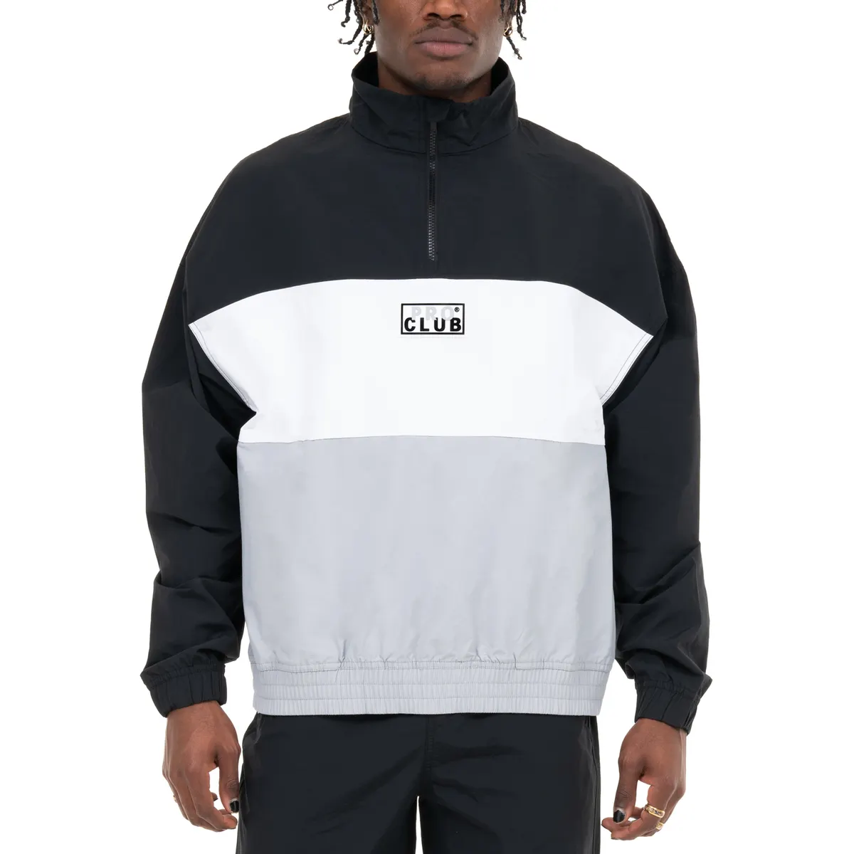 [22PC0302] Quarter Zip Tri-color Track Jacket 6