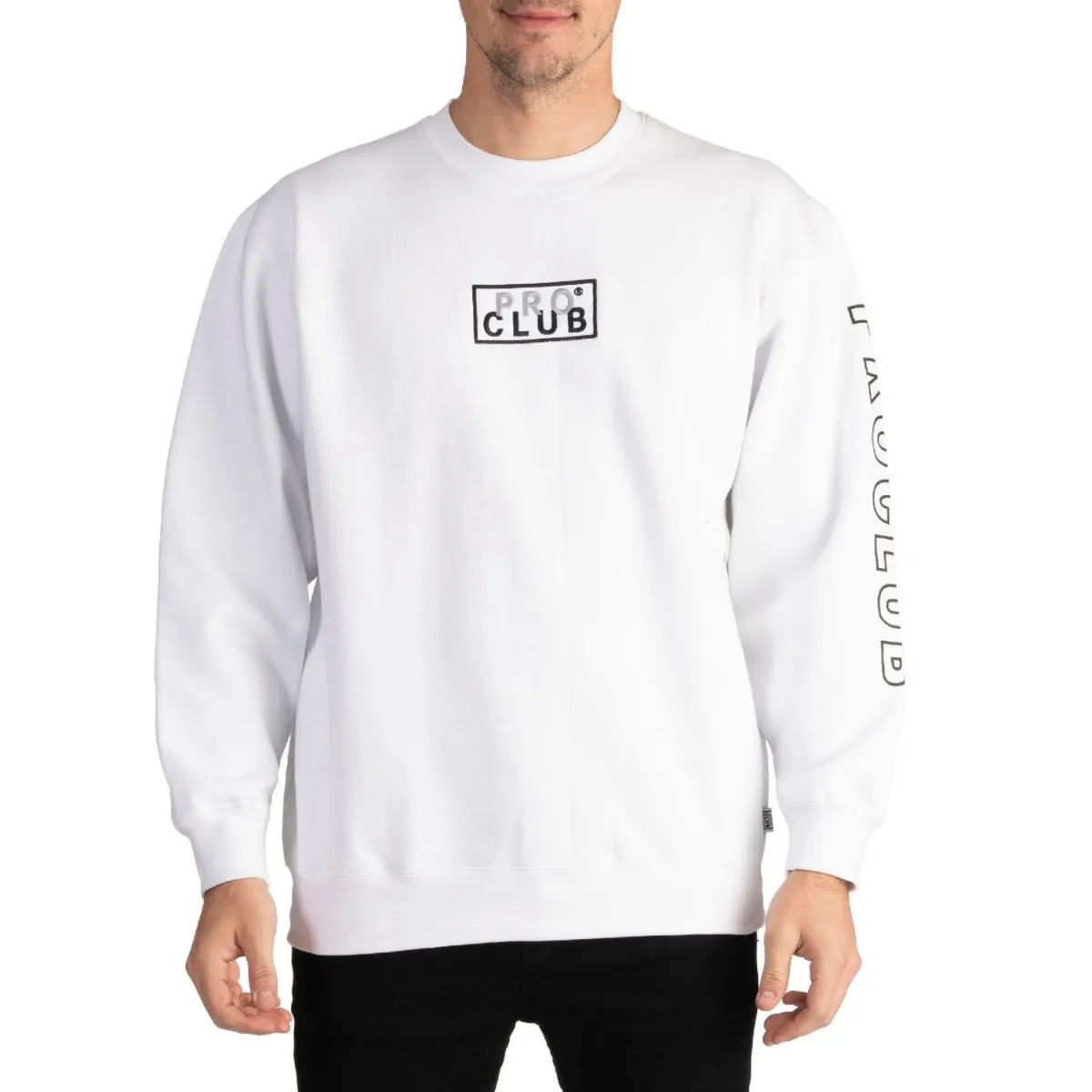 Pro Club Heavyweight Embroidered Crewneck Fleece Pullover Sweatshirt 7
