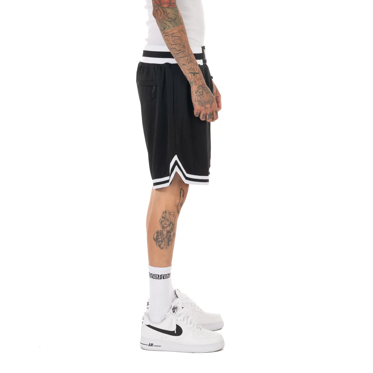 [03PC0505B] [03pc0505b] Pro Club Men's 7.5in Inseam Above Knee Fit Classic Basketball Shorts 1