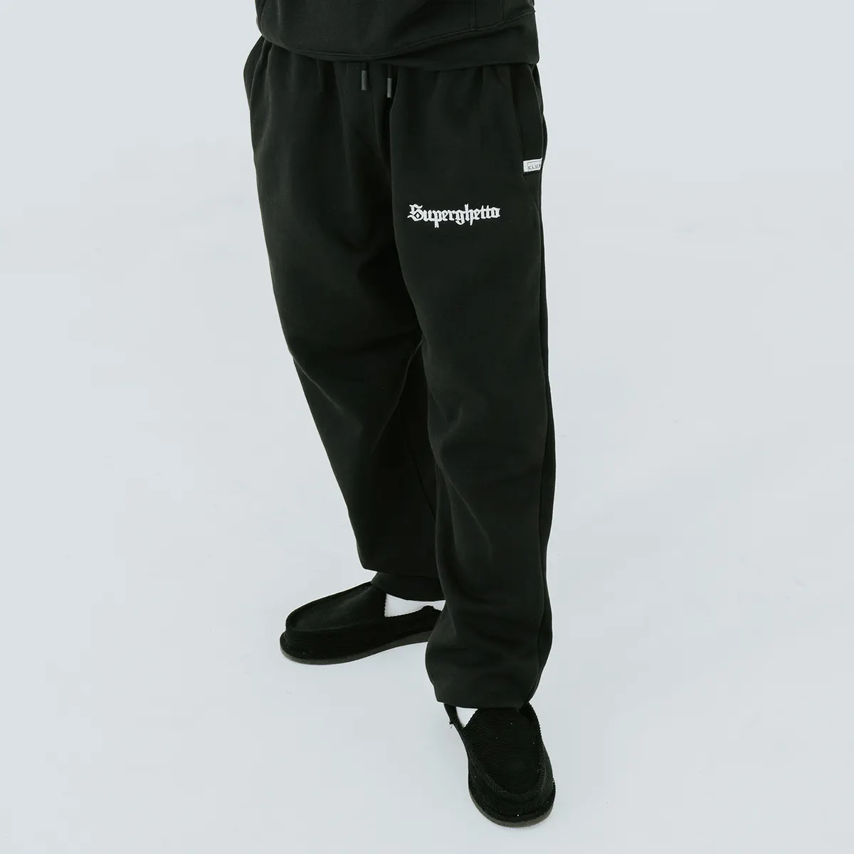 [90MDBD11] Buddy Superghetto Black Heavyweight Basic Sweatpant 4