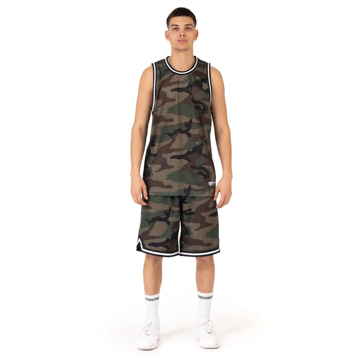 [11pc0203] Pro Club Men's Classic Camo Basketball Jersey 7
